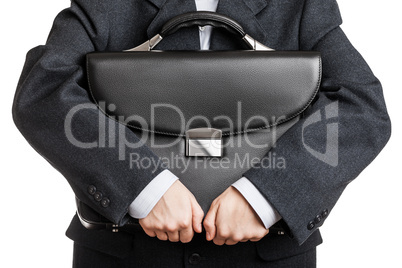 Hand holding briefcase