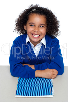 Smiling young school girl