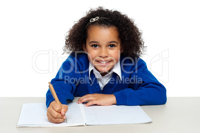 Smiling young school girl