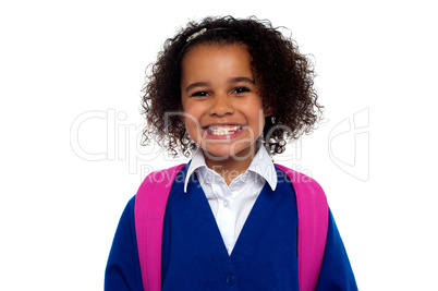 Smiling young school girl