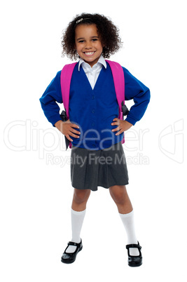 Smiling young school girl