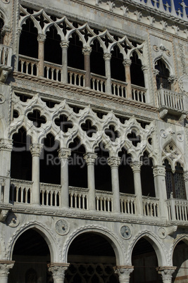 Italy, old palace near Grand Canal in Venice