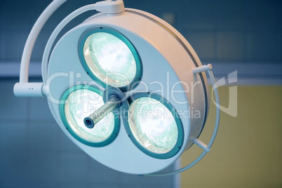 Close up of a surgical light