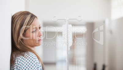 Thoughtful patient in a hospital