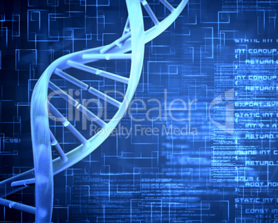 Blue DNA Helix with texture