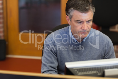 Man working on a computer