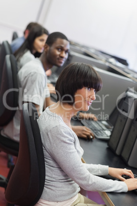 People in computer class