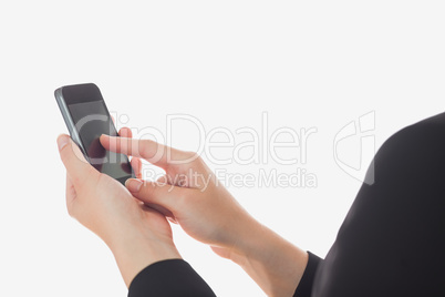 Woman using smart phone