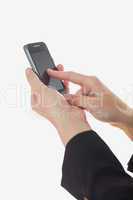 Hands using smart phone