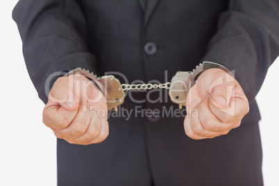 Handcuffed businessman