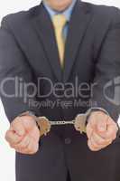 Businessman with handcuffs