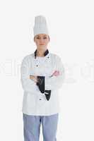 Portrait of confident female chef