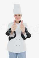 Chef showing thumbs up sign