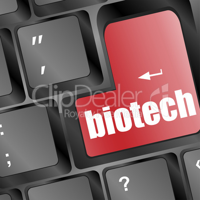 biotech message on enter key of keyboard