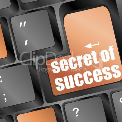 Computer keyboard with secret of success key