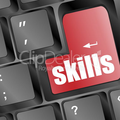 skills message on enter key of keyboard