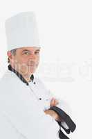 Confident chef with arms crossed