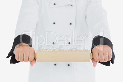 Chef using rolling pin