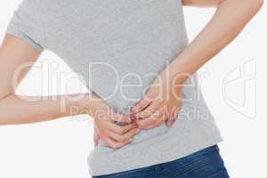 Woman with backpain