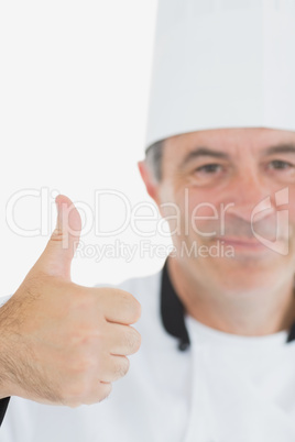 Chef showing thumbs up sign