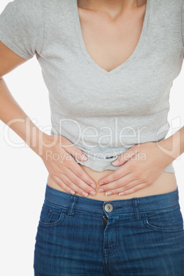 Woman with abdominal pain