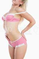 Sensuous woman posing in lingerie