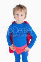 Portrait of boy dressed as superhero