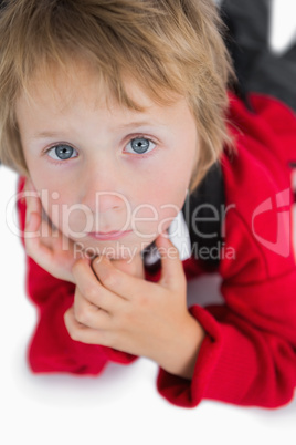 Cute young boy with blue eyes