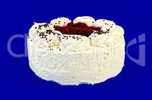 Cake with white cream and jam