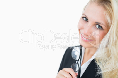 Close-up portrait of young business woman