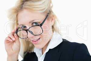 Close-up portrait of beautiful business woman