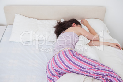 Woman asleep in bed