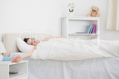 Woman asleep in bed