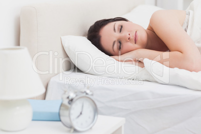 Beautiful woman sleeping in bed