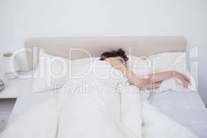 Woman sleeping in bed