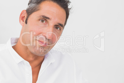 Close up of man looking at camera Close up of man looking at camera