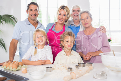 Family cooking together