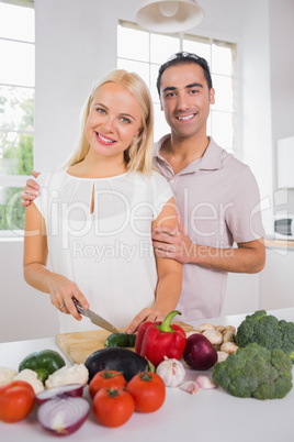 Couple preparing the dinner