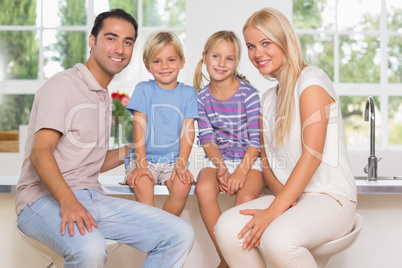 Family posing for a picture