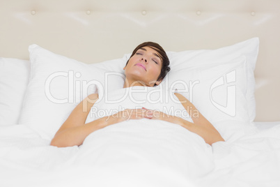 Beautiful woman sleeping in bed