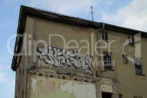 Haus in Brandenburg a.d. Havel mit Graffiti