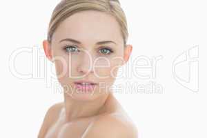 Close-up portrait of a fresh woman's face