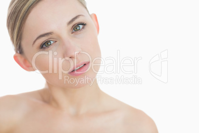 Close-up portrait of cute young woman