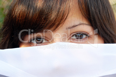 Young woman eyes