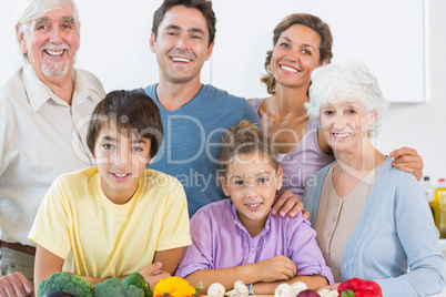 Happy family in the kitchen