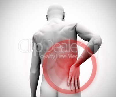 Digital figure with back pain