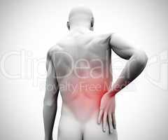 Graphic figure with back pain