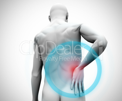 Digital model with back pain