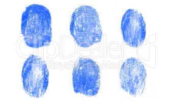 Blue fingerprints