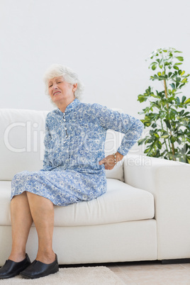 Elderly woman suffering